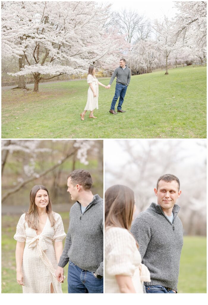 NJ Engagement photos, cherry blossom engagement photos, cherry blossom mini sessions, nj wedding photographer, new jersey wedding photographer, nj engagement locations, 