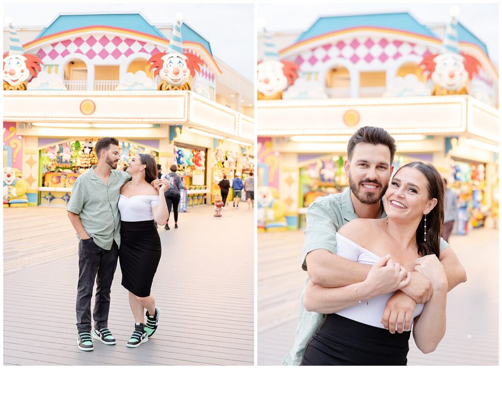 Manasquan Beach Engagement Session; New Jersey wedding and portrait photographer; Catarina Olivia Photography; light and airy NJ photography ; Jenkinson boarwalk engagement