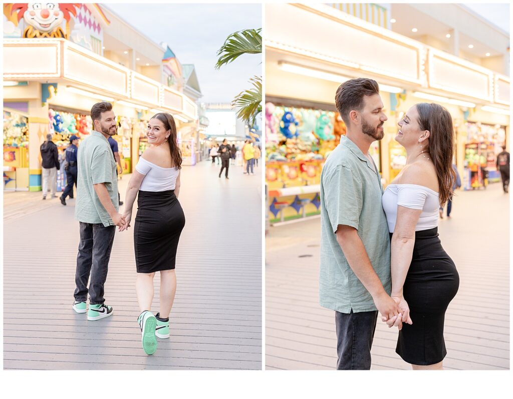 Manasquan Beach Engagement Session; New Jersey wedding and portrait photographer; Catarina Olivia Photography; light and airy NJ photography ; Jenkinson boarwalk engagement