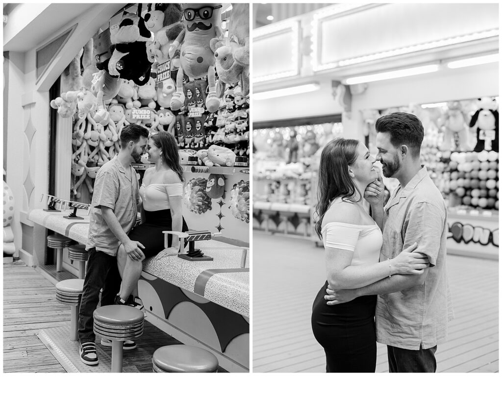 Manasquan Beach Engagement Session; New Jersey wedding and portrait photographer; Catarina Olivia Photography; light and airy NJ photography ; Jenkinson boarwalk engagement