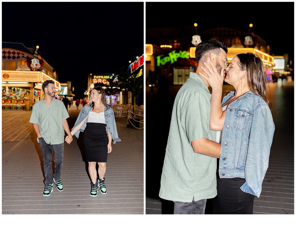 Manasquan Beach Engagement Session; New Jersey wedding and portrait photographer; Catarina Olivia Photography; light and airy NJ photography ; Jenkinson boarwalk engagement