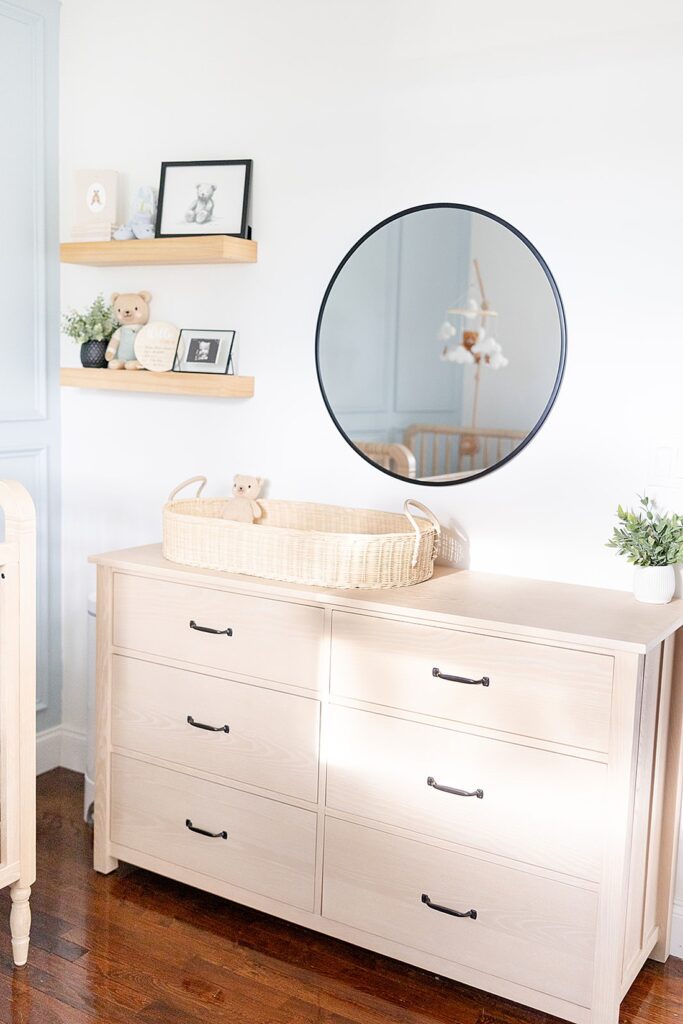 Newborn Nursery Inspiration | NJ Newborn Photographer ; New Jersey photographer, teddy bear nursery,  Pottery Barn Kids nursery,