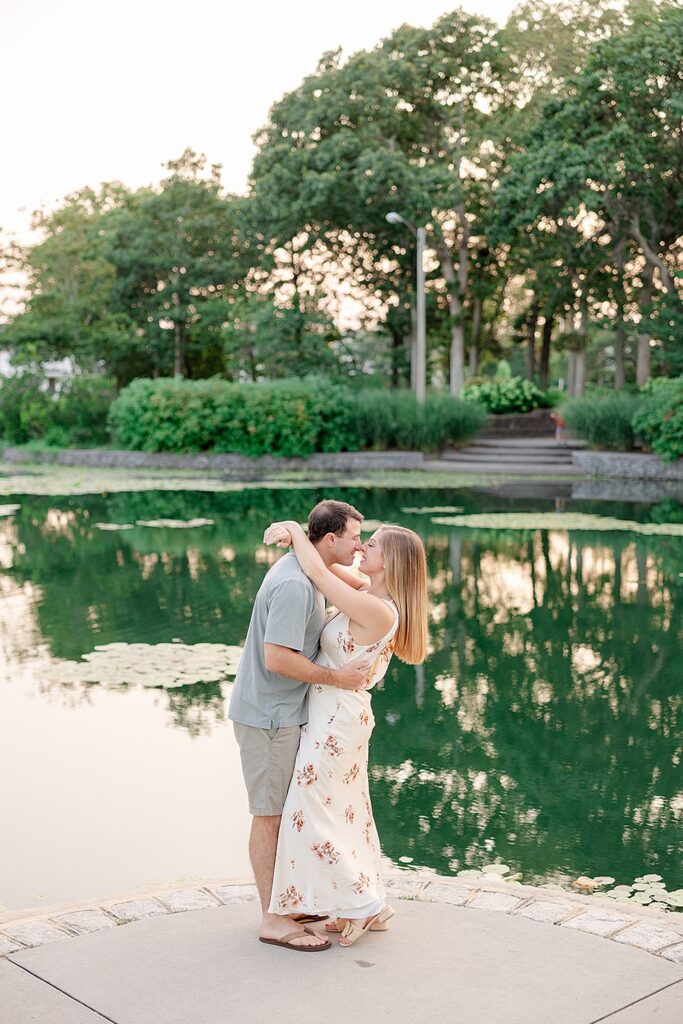 See Marc & Gillian’s romantic engagement session in New Jersey, just before their Crystal Point Yacht Club wedding. Coastal charm, love, and joyful moments captured beautifully.