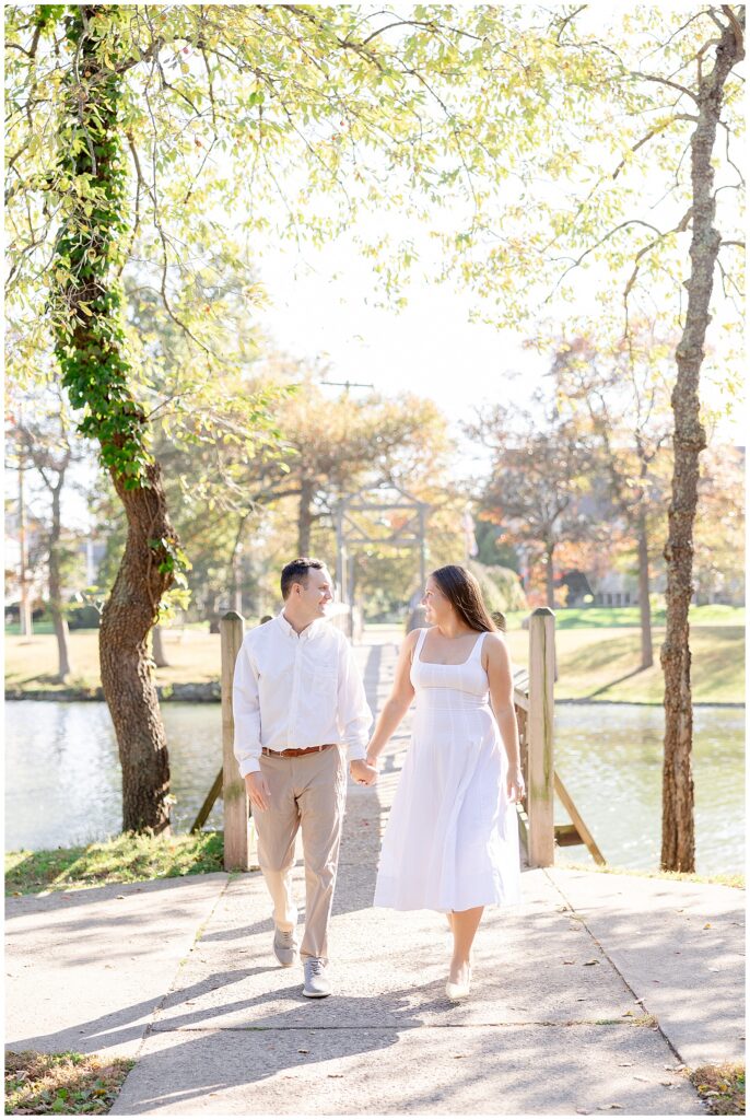 Fall engagement session at Divine Park in Spring Lake NJ