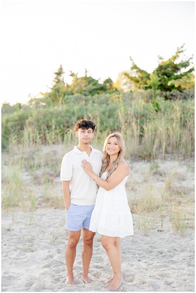 Patti & Matt’s Fisherman’s Cove engagement session in Manasquan, NJ. A summer beach session captured fresh off maternity leave.